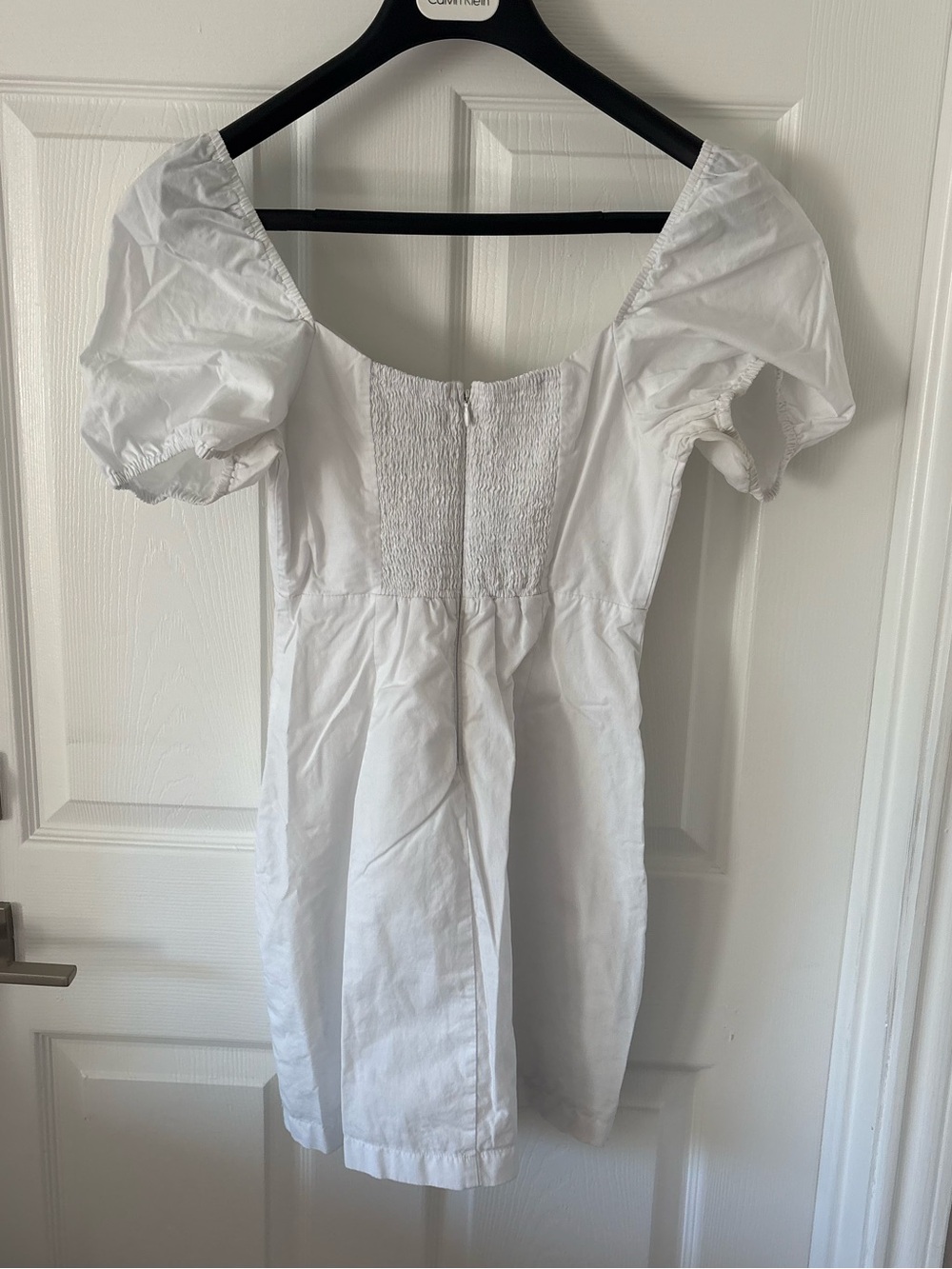 Abercrombie & Fitch White Smocked Bodice Mini Dress Size S - Picture 2 of 3